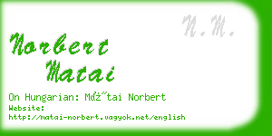 norbert matai business card